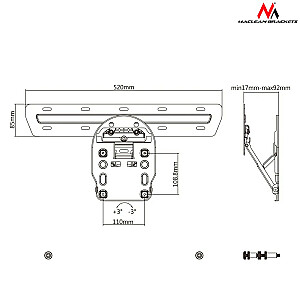 QLED televizoriaus laikiklis 49-65, maks. 50 kg MC-806