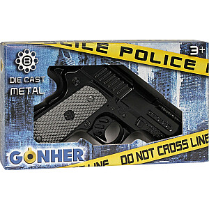 Metalinis policijos pistoletas su 8 šoviniais Gonher