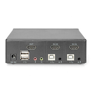 KVM-переключатель DIGITUS 2x1 HDMI, 2 порта