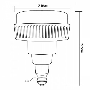 LED lemputė E40 95W 230V šaltai balta 6500K 13000LM MCE305 CW