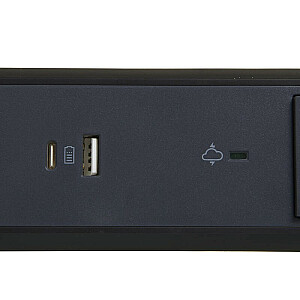 Удлинитель 3x2PZ + USB A/C 1,5м черный