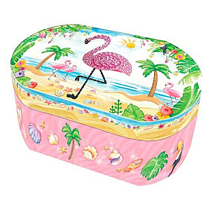 Музыкальная шкатулка Pecoware овальная - Фламинго