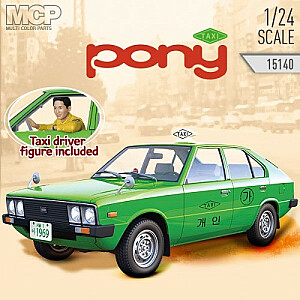 Пластиковая модель Hyundai Pony 1/24 Такси 1/24