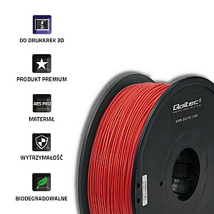 Profesionalus 3D spausdinimo siūlas | ABS PRO | 1,75 mm | 1 kg | Raudona