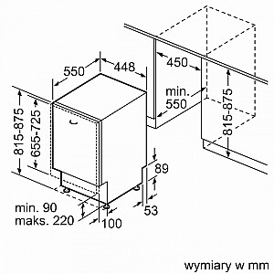 Посудомоечная машина SPV2HMX42E, 3 корзины