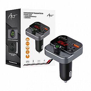 Automobilinis FM MP3 siųstuvas su BT funkcija, USB LCD FM-84B QC3.0