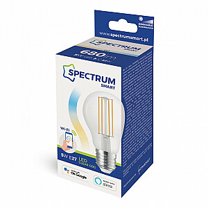 Лампа Smart Tuya WiFi GLS 5 Вт COG CLEAR CCT+DIM