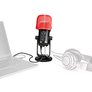 Mikrofonas Joby JB01775-BWW juodas, raudonas studijinis mikrofonas