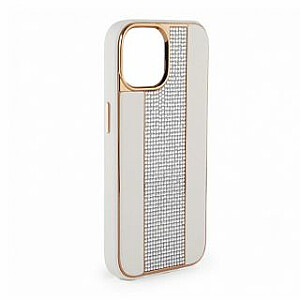 iLike Apple iPhone 11 Diamonds and Leather Case White