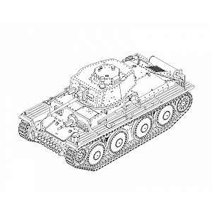 Plastikinis vokiško Sd.Kfz 171 PzKpfw Ausf A 1/48 modelis.