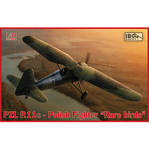 IBG PZL P.11c Lenkijos naikintuvo retų paukščių modelio rinkinys