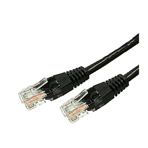 Varinis pataiso laidas Cat.6a RJ45 UTP, 0,5 m, juodas - 10 vnt. supakuotas