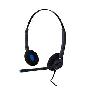 „Alcatel-Lucent AH 22 U“ ausinės su laidine galvos juosta biuro / skambučių centro A tipo USB juoda, mėlyna
