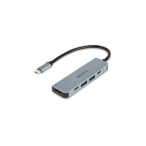 USB-C šakotuvas 5 W 1 vaizdo šakotuvas 4K PD 100 W
