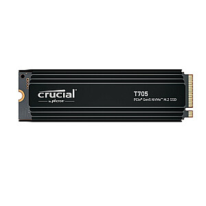 SSD diskas T705, 2 TB, M.2, NVMe 2280, PCIe 5.0, 14500/12700, radiatorius