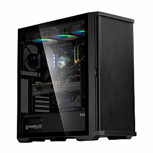 Z10 ATX Mid Tower dėklas, juodas, x4 ventiliatorius