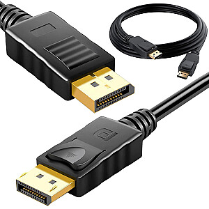 Fusion DisplayPort ir DisplayPort kabelis 2 m juodas