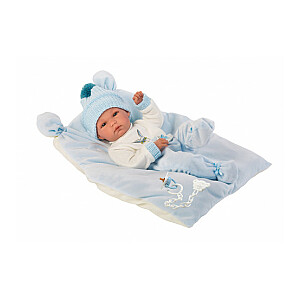 Kūdikių lėlė Bimbo 35 cm ant mėlynos pagalvės Ispanija LL63555