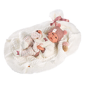 Kūdikių lėlytė Bimba 35 cm ant antklodės, su čiulptuku (vinilinis korpusas) Ispanija LL63576