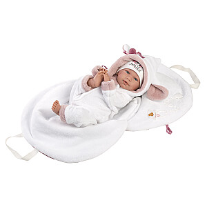 Lėlė kūdikė Lala 42 cm (nešioja, juokiasi, kalbasi, su čiulptuku, minkštas kūnas) Ispanija LL74048