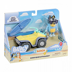 Mini Bluey Beach transporto priemonių figūrėlių rinkinys