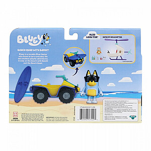 Mini Bluey Beach transporto priemonių figūrėlių rinkinys