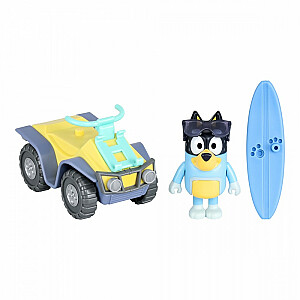 Mini Bluey Beach transporto priemonių figūrėlių rinkinys