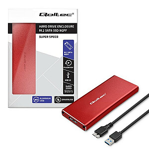 Жилье | Отсек для SSD-накопителя M.2 | САТА | НГФФ | USB 3.0 | Суперскорость 5 Гбит/с | 2 ТБ | Красный