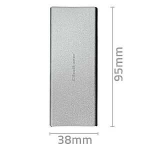 Būstas | M.2 SSD lizdas | SATA | NGFF | USB 3.0 | Super greitis 5 Gbps | 2 TB | sidabras