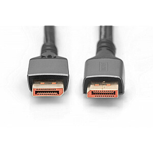 PREMIUM DisplayPort 2.1 16K 60Hz DP/DP M/M jungties laidas 1 m, juodas