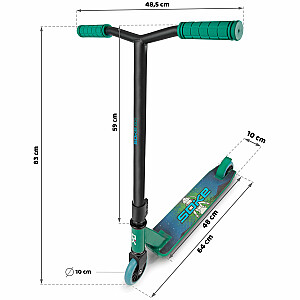 SOKE GO! трюковый самокат Зеленый, голубой