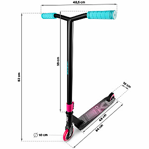 Трюковый самокат SOKE Go! розовый синий