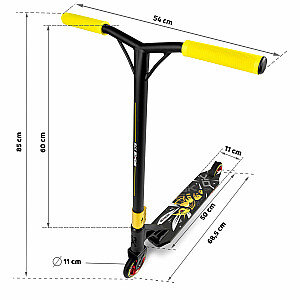 Трюковый самокат SOKE XTR, черно-желтый
