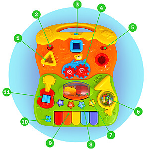 Mokomieji vaikštynės su muzika 2in1 RK-744 Ricokids balta