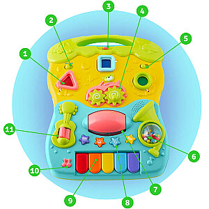 Mokomieji vaikštynės su muzika 2in1 RK-744 Ricokids turquoise