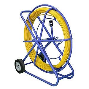 FRP pilotinis kabelio traukiklis 11 mm 150 m su geltonais ratais