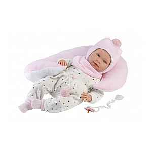 Kūdikių lėlytė Mimi 42 cm (pagalvė, verkia, kalba, su čiulptuku, minkštas kūnas) Ispanija LL74102