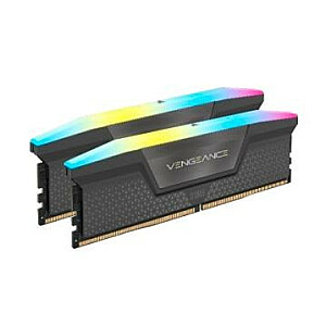 Corsair Vengeance RGB, DDR5-6000, CL36, AMD EXPO – 32GB dvigubas komplektas, pilka