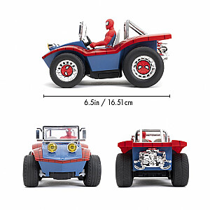 Radijo bangomis valdomas automobilis Spider Man RC Buggy 1/24 su figūra