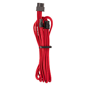 „Corsair Premium“ vienas kabelis su PCIe rankovėmis, dvigubas komplektas (4 kartos) – raudonas