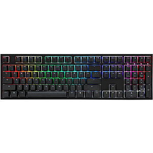 Ducky One 2 PBT apšviesta žaidimų klaviatūra, MX ruda, RGB LED – juoda
