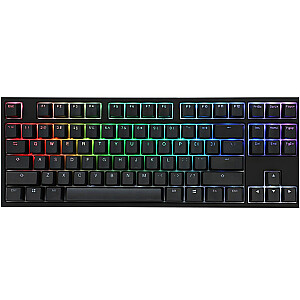 Žaidimų klaviatūra Ducky One 2 TKL PBT, MX-ruda, RGB LED - juoda
