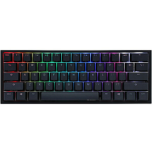 Mini žaidimų klaviatūra Ducky One 2, MX-Speed Silver, RGB-LED - juoda, CH išdėstymas