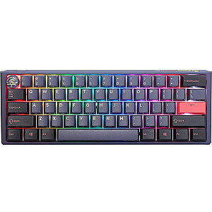Mini žaidimų klaviatūra Ducky One 3 Cosmic Blue, RGB apšvietimas – MX-Ergo-Clear (JAV)