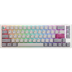 Ducky One 3 Mist Grey SF žaidimų klaviatūra, RGB LED – MX-Ergo-Clear (JAV)