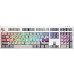 „Ducky One 3 Mist Grey“ žaidimų klaviatūra, RGB LED – „MX-Speed-Silver“ (JAV)