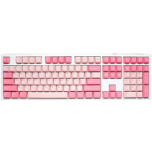 Žaidimų klaviatūra Ducky One 3 Gossamer Pink – MX-Black Clear Top (JAV)