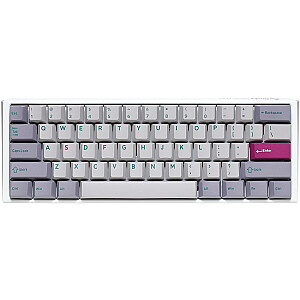 „Ducky One 3 Mist Grey“ mini žaidimų klaviatūra, RGB LED – MX-Silent-Red (JAV)