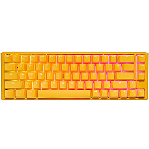 Ducky One 3 Yellow SF žaidimų klaviatūra, RGB LED – MX-Silent-Red (JAV)
