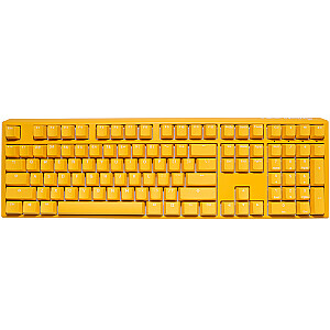Žaidimų klaviatūra Ducky One 3 Yellow, RGB LED – MX-Silent-Red (JAV)